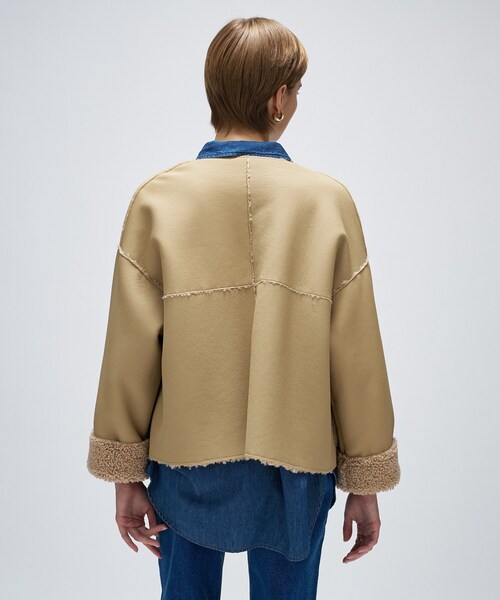 cloenc（クロエンス）の「リバーシブルボアブルゾン（ブルゾン・レディース・ブラウン系/オフホワイト/ダークグレー・01/02）」の17枚目の写真