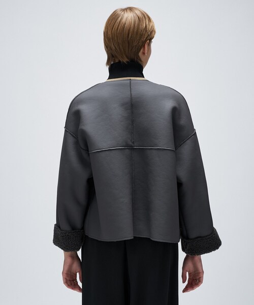 cloenc（クロエンス）の「リバーシブルボアブルゾン（ブルゾン・レディース・ブラウン系/オフホワイト/ダークグレー・01/02）」の22枚目の写真