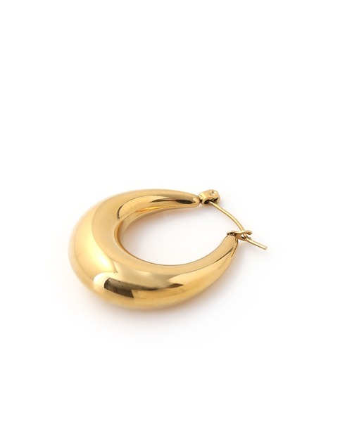 colleca la（コレカラ）の「[stainless]ステンレス・プランプドロップフープピアス〈金属アレルギー対応〉（ピアス（両耳用）・レディース・シルバー/ゴールド・FREE）」の9枚目の写真