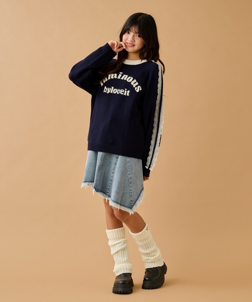 by LOVEiT(バイラビット)の「ヘムポイントヴィンテージスカート(スカート・キッズ・ブラック/ネイビー・140cm/150cm/130cm/120cm/160cm)」の7枚目の写真