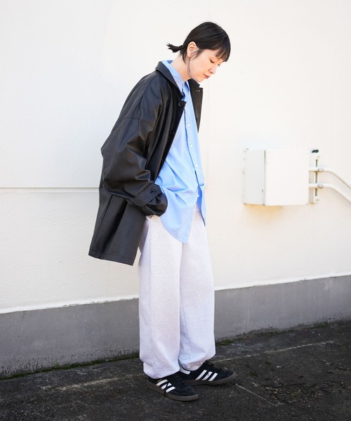 SOLAMONAT(ソラモナ)の「ふわりと裏毛 ワイドパンツ(その他パンツ・レディース・杢グレー/ストーン・M/L)」の10枚目の写真