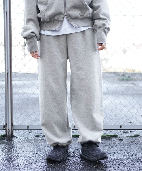 SOLAMONAT(ソラモナ)の「ふわりと裏毛 ワイドパンツ(その他パンツ・レディース・杢グレー/ストーン・M/L)」の13枚目の写真
