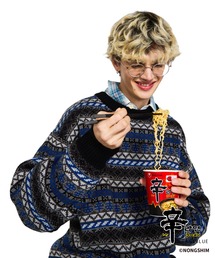 RAGEBLUE | 【辛ラーメン】コラボ/ジャガードニット(ニット/セーター)