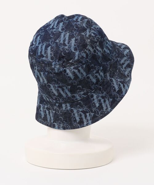 Vivienne Westwood（ヴィヴィアンウエストウッド）の「VW GRID BLUE BUCKET HAT LASER DENIM（ハット・レディース・ブルー系その他・SMALL/MEDIUM）」の2枚目の写真