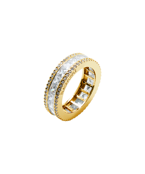BLACKPURPLE(ブラックパープル)の「AAA Dia Three-Line Ring_Gold(リング・レディース・ゴールド・11号/13号/15号/17号/19号/21号/7号/9号/23号)」の1枚目の写真