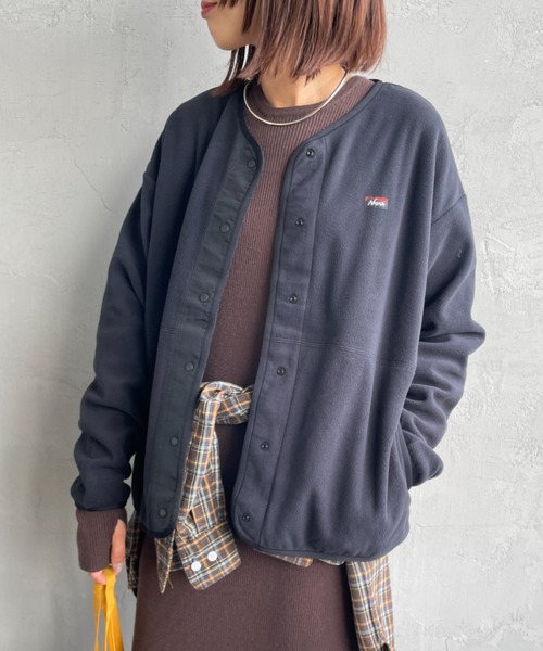 NANGA（ナンガ）の「[NANGA/ナンガ] エアウォーム フリースカーディガン（その他アウター・レディース・ブラック/アイボリー・WM）」の2枚目の写真