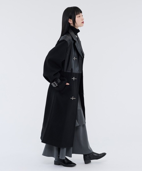   黒　ロングコート　新品 Cookie Chocolate / ダブルボタンロングコート《VERY 2月号P96掲載》11