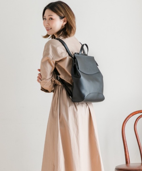 ABBEY MARKET(アビーマーケット)の「2WAYスムースPUリュック(バックパック/リュック・レディース・グリーン/ベージュ/ブラック・FREE)」の18枚目の写真