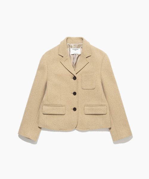 TTUDEMENT(トュードメント)の「TAILORED WOOL JACKET BEIGE(テーラードジャケット・レディース・その他・MEDIUM/SMALL)」の2枚目の写真