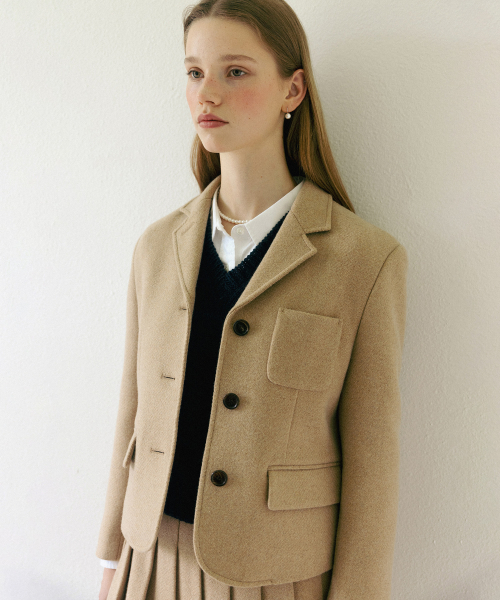 TTUDEMENT(トュードメント)の「TAILORED WOOL JACKET BEIGE(テーラードジャケット・レディース・その他・MEDIUM/SMALL)」の5枚目の写真
