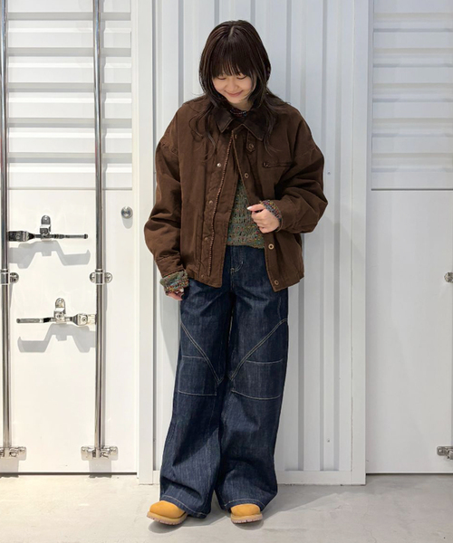 JOINT WORKS(ジョイントワークス)の「J ヘビーダックパデッドブルゾン(ブルゾン・メンズ・ブラック/アイボリー/ブラウン・MEDIUM/LARGE)」の11枚目の写真