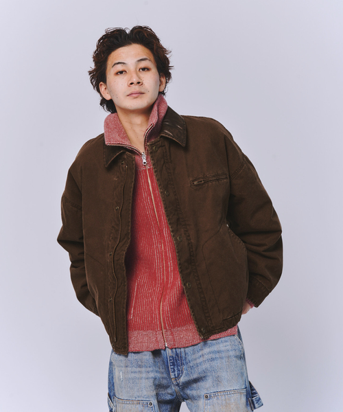 JOINT WORKS(ジョイントワークス)の「J ヘビーダックパデッドブルゾン(ブルゾン・メンズ・ブラック/アイボリー/ブラウン・MEDIUM/LARGE)」の12枚目の写真