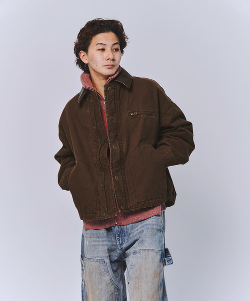 JOINT WORKS(ジョイントワークス)の「J ヘビーダックパデッドブルゾン(ブルゾン・メンズ・ブラック/アイボリー/ブラウン・MEDIUM/LARGE)」の14枚目の写真