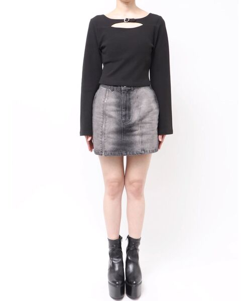 MURUA（ムルーア）の「2WAYカットソー（Tシャツ/カットソー・レディース・グレー/アイボリー/ブラック/ボルドー・FREE）」の18枚目の写真