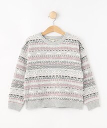 SHOO・LA・RUE（シューラルー）の「【旭山動物園応援商品】ノルディック柄 モールニット（ニット/セーター・キッズ）」