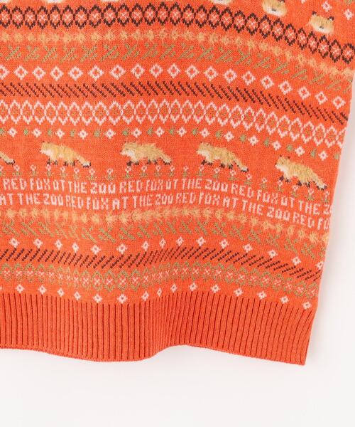SHOO・LA・RUE（シューラルー）の「【旭山動物園応援商品】ノルディック柄 モールニット（ニット/セーター・キッズ・オレンジ系その他5/ライトグレー系3・10/11/12/13/14/15 ）」の7枚目の写真