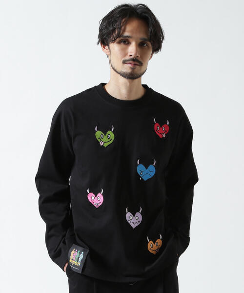 maxsix(マックスシックス)の「maxsix(マックスシックス)MALTI HEART L/S TEE(Tシャツ/カットソー・メンズ・ブラック/ホワイト・L/M)」の10枚目の写真