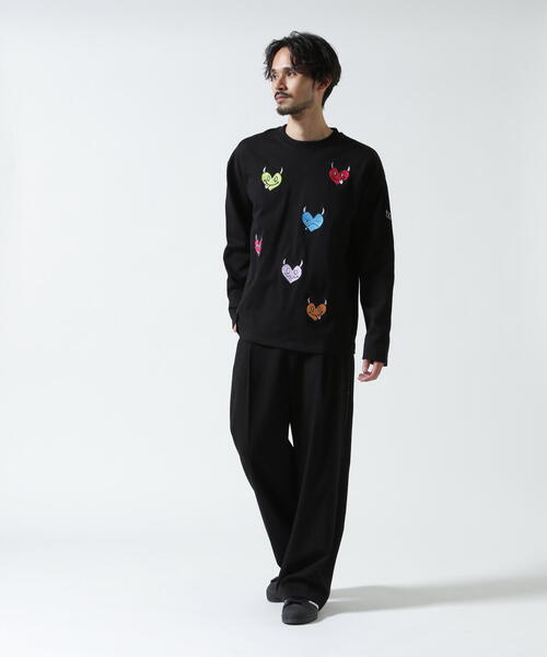 maxsix(マックスシックス)の「maxsix(マックスシックス)MALTI HEART L/S TEE(Tシャツ/カットソー・メンズ・ブラック/ホワイト・L/M)」の11枚目の写真