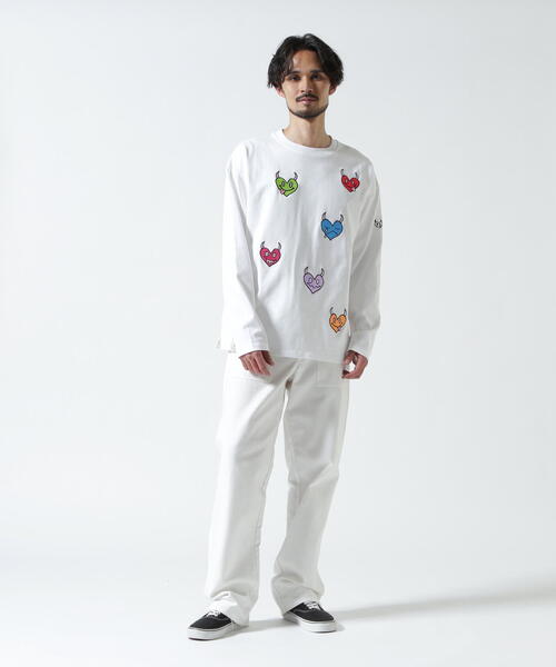 maxsix(マックスシックス)の「maxsix(マックスシックス)MALTI HEART L/S TEE(Tシャツ/カットソー・メンズ・ブラック/ホワイト・L/M)」の17枚目の写真