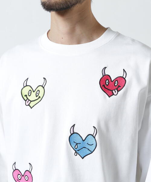 maxsix(マックスシックス)の「maxsix(マックスシックス)MALTI HEART L/S TEE(Tシャツ/カットソー・メンズ・ブラック/ホワイト・L/M)」の20枚目の写真