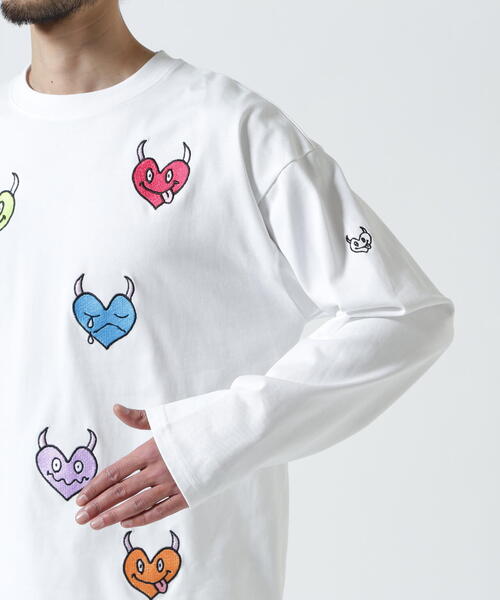 maxsix(マックスシックス)の「maxsix(マックスシックス)MALTI HEART L/S TEE(Tシャツ/カットソー・メンズ・ブラック/ホワイト・L/M)」の21枚目の写真