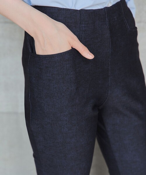 Tiaclasse(ティアクラッセ)の「日本製メランジプリント裏起毛スリムパンツ(その他パンツ・レディース・ネイビー/ブラック/グレー・XL/XXL)」の19枚目の写真
