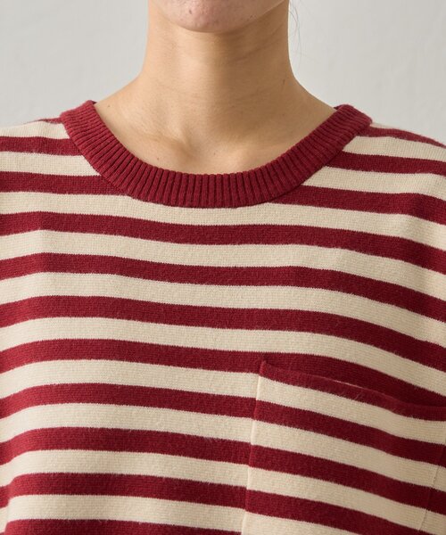 GEVACO(ゲバコ)の「【ユニセックス】【GEVACO】ボーダーニットプルオーバー(ニット/セーター・メンズ・レッド/チャコールグレー・MEDIUM/LARGE)」の20枚目の写真