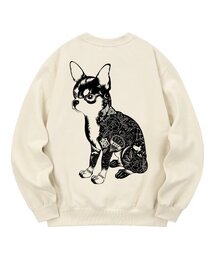 KMC0087 チカノドッグ 裏起毛 スウェット - クリーム