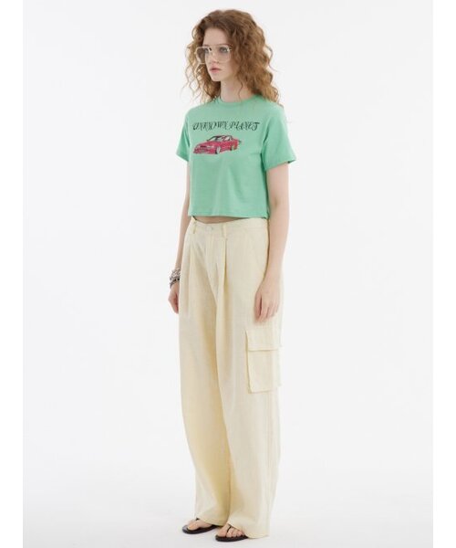 UNKNOWN PLANET(アンノウンプラネット)の「ワイドフィットリネンカーゴパンツベージュ(その他パンツ・レディース・その他・SMALL/MEDIUM)」の3枚目の写真