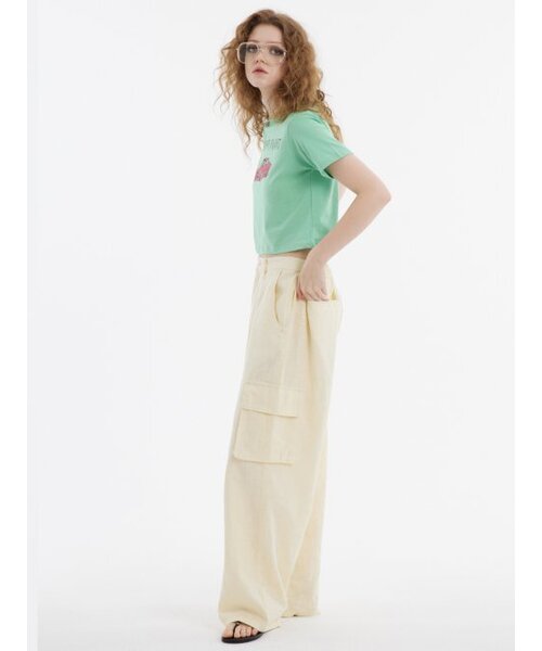 UNKNOWN PLANET(アンノウンプラネット)の「ワイドフィットリネンカーゴパンツベージュ(その他パンツ・レディース・その他・SMALL/MEDIUM)」の5枚目の写真