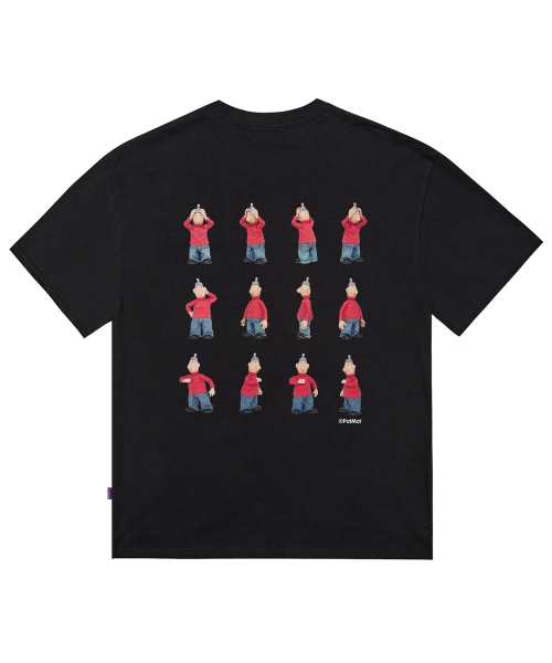 LAUGHER（ラファー）の「[PAT&MAT] モーションマットTシャツ - ブラック（Tシャツ/カットソー・レディース・ブラック・LARGE/MEDIUM/X-LARGE）」の2枚目の写真