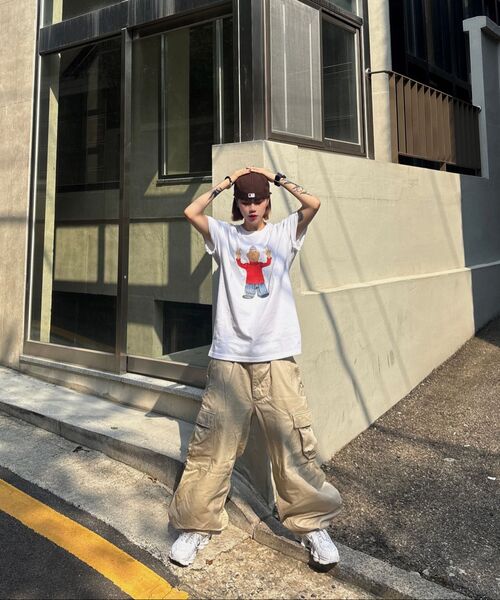 LAUGHER（ラファー）の「[PAT&MAT] モーションマットTシャツ - ブラック（Tシャツ/カットソー・レディース・ブラック・LARGE/MEDIUM/X-LARGE）」の10枚目の写真