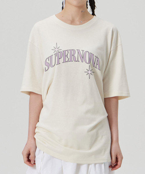 ASTRAL PROJECTION（アストラルプロジェクション）の「[スーパーノバ]コットンルーズフィット半袖Tシャツ_バターミルク（Tシャツ/カットソー・メンズ・その他・LARGE/MEDIUM/X-LARGE/XX-LARGE）」の3枚目の写真