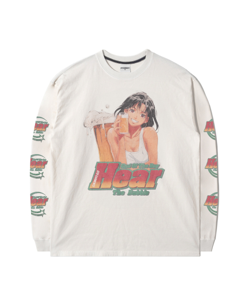 QT8 GARMENTS（キューティーエイトガーメント）の「RG Hear the Bubble EC Washed Long Sleeve (Ecru)（Tシャツ/カットソー・レディース・その他・MEDIUM/LARGE/X-LARGE）」の2枚目の写真