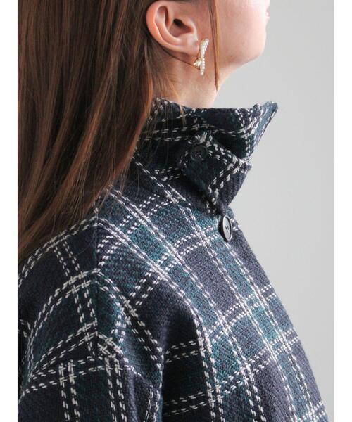 Te chichi（テチチ）の「ロービングチェックミドルコート《2025winter catalog item》（その他アウター・レディース・ネイビー/チャコールグレー・F）」の12枚目の写真