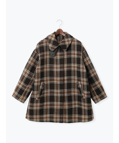 Te chichi（テチチ）の「ロービングチェックミドルコート《2025winter catalog item》（その他アウター・レディース・ネイビー/チャコールグレー・F）」の15枚目の写真