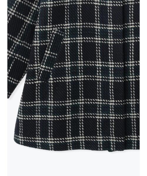 Te chichi（テチチ）の「ロービングチェックミドルコート《2025winter catalog item》（その他アウター・レディース・ネイビー/チャコールグレー・F）」の20枚目の写真