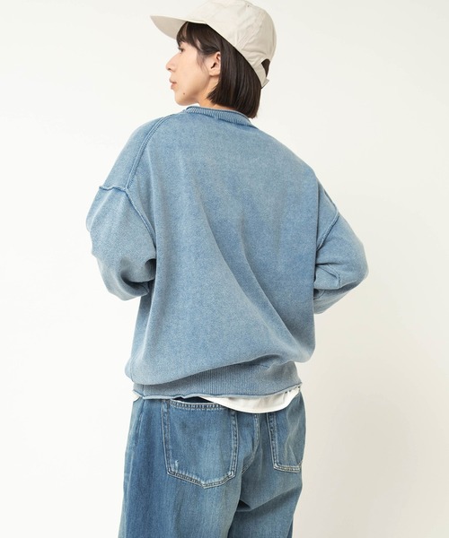 RNA-N（アールエヌエーエヌ）の「K2743 インディゴニット（ニット/セーター・レディース・ライトインディゴブルー/ダークインディゴブルー・FREE）」の5枚目の写真
