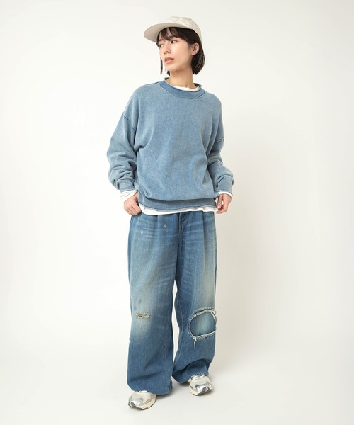 RNA-N（アールエヌエーエヌ）の「K2743 インディゴニット（ニット/セーター・レディース・ライトインディゴブルー/ダークインディゴブルー・FREE）」の9枚目の写真