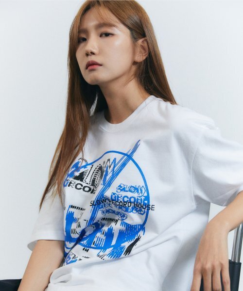 SLOW RECORD HOUSE(スローレコードハウス)の「ファストレコードTシャツ_ホワイト(Tシャツ/カットソー・レディース・その他・MEDIUM/LARGE)」の5枚目の写真