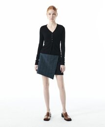 CURRENT（カレント）の「CHECK WRAP MINI SKIRT KS [NAVY]（スカート）」