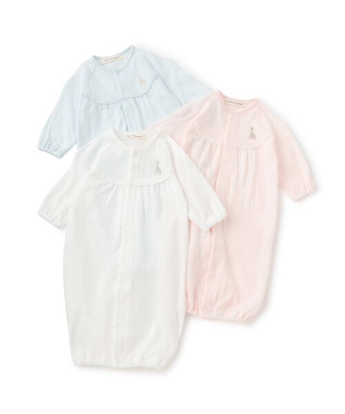 Sophie la girafe（ソフィーラジラフ）の「エアーニット2WAYオール【日本製】（ロンパース・キッズ・オフホワイト/ピンク/ブルー・50-70cm）」の10枚目の写真