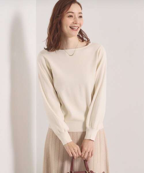 ITS'DEMO（イッツデモ）の「【手洗い可】フレアスカートニットセットアップ（セットアップ・レディース・ブラック系3/ブルー系8/アイボリー系3/ピンク系・00）」の7枚目の写真