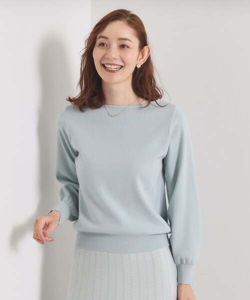 ITS'DEMO（イッツデモ）の「【手洗い可】フレアスカートニットセットアップ（セットアップ・レディース・ブラック系3/ブルー系8/アイボリー系3/ピンク系・00）」の19枚目の写真