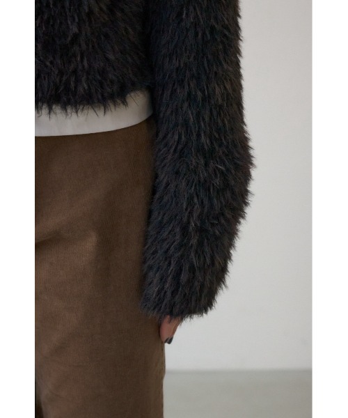 AZUL by moussy(アズールバイマウジー)の「Wジップシャギーニットカーディガン(カーディガン/ボレロ・レディース・ブルー系その他/グレイッシュベージュ/ブラック系その他・FREE)」の13枚目の写真