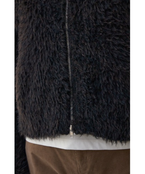 AZUL by moussy(アズールバイマウジー)の「Wジップシャギーニットカーディガン(カーディガン/ボレロ・レディース・ブルー系その他/グレイッシュベージュ/ブラック系その他・FREE)」の14枚目の写真