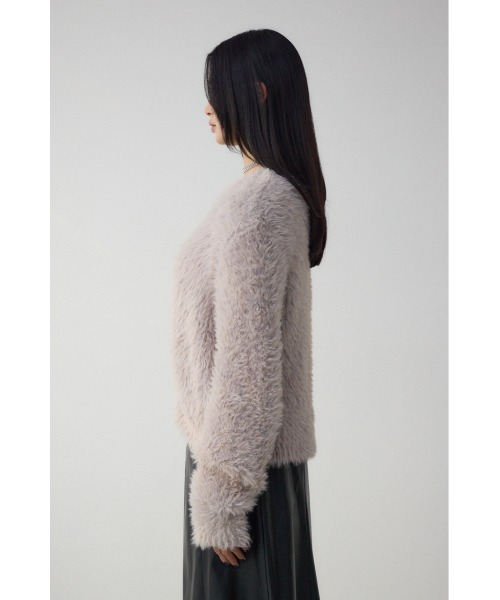 AZUL by moussy(アズールバイマウジー)の「Wジップシャギーニットカーディガン(カーディガン/ボレロ・レディース・ブルー系その他/グレイッシュベージュ/ブラック系その他・FREE)」の20枚目の写真