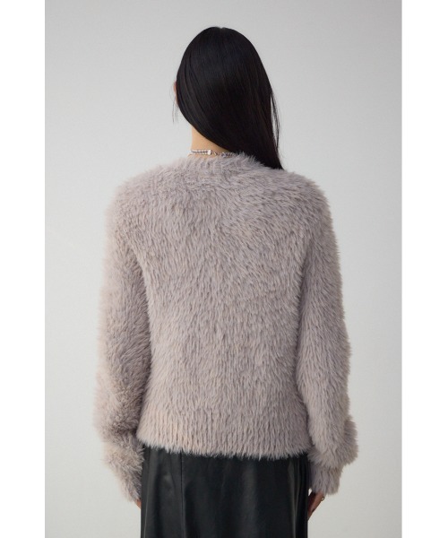 AZUL by moussy(アズールバイマウジー)の「Wジップシャギーニットカーディガン(カーディガン/ボレロ・レディース・ブルー系その他/グレイッシュベージュ/ブラック系その他・FREE)」の21枚目の写真