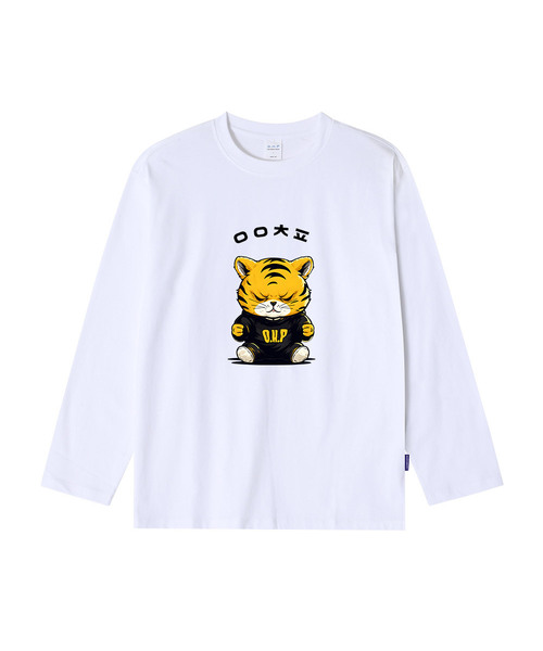 OHP(ワンハンドレッドパーセント)の「OHPxHARMONIA 受け取り書き ベーシック 長袖Tシャツ(Tシャツ/カットソー・メンズ・ホワイト/ブラック・LARGE/X-LARGE/XX-LARGE/MEDIUM)」の1枚目の写真
