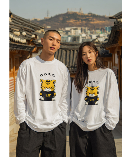 OHP(ワンハンドレッドパーセント)の「OHPxHARMONIA 受け取り書き ベーシック 長袖Tシャツ(Tシャツ/カットソー・メンズ・ホワイト/ブラック・LARGE/X-LARGE/XX-LARGE/MEDIUM)」の4枚目の写真